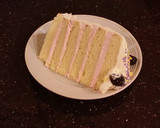 A picture of step 35 of Lemon Layer Cake with Blackberrie Cream Filling and a Lemon Cream Frosting.