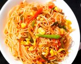 A picture of step 8 of Egg Chowmein.
