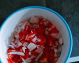 A picture of step 1 of Yam and beans with assorted meat stew.