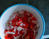 A picture of step 1 of Yam and beans with assorted meat stew.