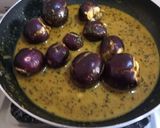 A picture of step 4 of Stuffed brinjal curry (bharli vangi).