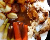 A picture of step 7 of Just my Roast Chicken Dinner. 😘.