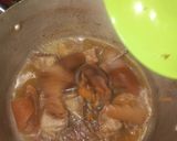 A picture of step 2 of Oha soup. 😍😋.