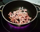 Foto del paso 3 de la receta Timbal de borraja y limón con patatas moradas y beicon!!!