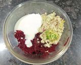A picture of step 2 of Beetroot Pachadi.