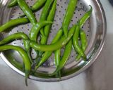 A picture of step 1 of Mirch achaar.