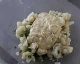 A picture of step 4 of Sig's Cauliflower, Pea and Chorizo Salad.