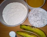 A picture of step 1 of Banana balls.