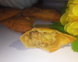 A picture of step 1 of Samosa with yam filling.