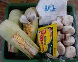 Foto langkah ke 1 dari resep Sup Krim Jagung - Jamur (simple).