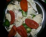 A picture of step 1 of Veg. Paneer Chilli.