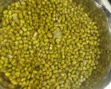 A picture of step 1 of Green moong dal chilla.