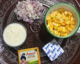 A picture of step 1 of Corn Cheese Sandwich.