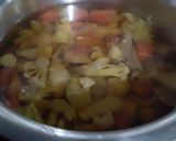 A picture of step 1 of Veg moncho soup.