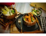 A picture of step 12 of Bengali: Till-Kasundi Murgi or Chicken Curry in the Sesame-Mu.