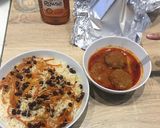 A picture of step 5 of Kishmish pulao n kabab gravy.