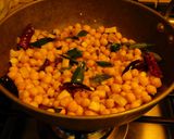 A picture of step 3 of Kabuli chana Sundal (Garbanzo beans).