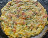 A picture of step 5 of Moong dal cabbege uttapa.