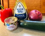 A picture of step 3 of Summertime Pasta Salad.