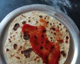 A picture of step 4 of Paneer roll.