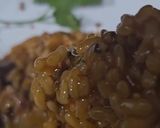 Foto del paso 11 de la receta: Arroz mantecoso de gochujang y papada ibérica con portobellos