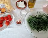 Foto del passaggio 2 della ricetta Pappardelle con asparagi di mare gamberetti e pomodorini