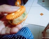 A picture of step 3 of Tasty yummy Monaco biscuit sandwich without fire.