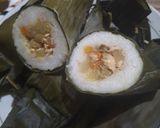 Foto langkah ke 4 dari resep Lontong isi lengkap sama bakwan n sambel kacang.