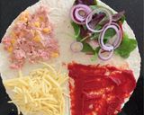 A picture of step 1 of Tortilla wrap hack 🍕.
