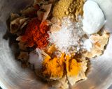 A picture of step 2 of Left over Roti Masala.