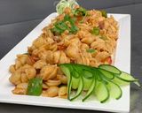 A picture of step 5 of Spicy BBQ macroni.