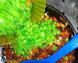 A picture of step 5 of Rainbow fried rice.