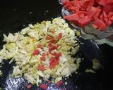 A picture of step 3 of Hot and sour soup.