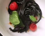 Une image de l'étape 9 de Gambas spaguetti a l'encre de seiche legumes d'été 🦐.