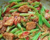 Gambar langkah 3 resipi Kacang Buncis & Tempe Goreng Belacan.