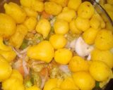 A picture of step 4 of Mix plate chaat.
