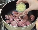A picture of step 1 of Kashmiri Palak Gosht (Spinachmeat).