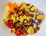 A picture of step 3 of Bhel puri.