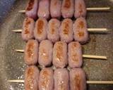 Mini sausage skewers with pancetta and peas recipe step 1 photo