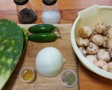 Foto del paso 1 de la receta: Nopales con champiñones