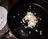 A picture of step 1 of Chinese stir fried rice.