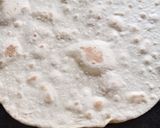 A picture of step 4 of Veggie Chapati wraps.