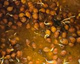 A picture of step 2 of Sprout chana chaat.