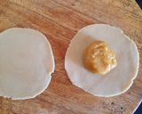 A picture of step 4 of Gud poli jaggery roti.