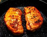 A picture of step 10 of Mike's Thick Cut Top Loin Pork Chops Over Mashed Potatoes.