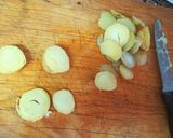 A picture of step 4 of Potato Skewer with Mussel and Escabeche Mayonnaise.
