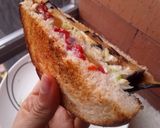 Foto del paso 11 de la receta: Sándwich de pimiento rojo, berenjenas y 2 ricas salsas..