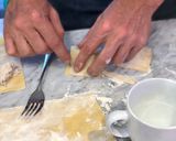 A picture of step 7 of Homemade crab ravioli with sage lemon butter sauce.