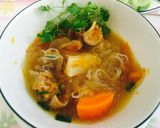 Hình bước làm 9 của món Đuôi bò hầm chan miến