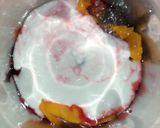 A picture of step 2 of Mango Roohafza Lassi.